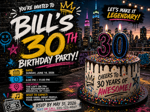 Fake or real evite invitation